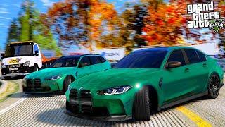 РЕАЛЬНАЯ ЖИЗНЬ В GTA 5 - ПАРНЫЙ ДРИФТ НА BMW M3 И ЭВАКУАТОРЕ! ЛОПНУЛО КОЛЕСО В ДРИФТЕ! ВОТЕР