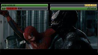 Spider-Man and New Goblin Vs. Venom and Sandman With Healthabrs | Spider-Man 3 | All World Gaming