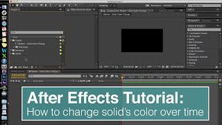 Change Color of a Solid Over Time in After Effects Tutorial