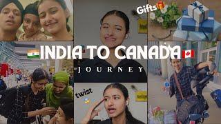 India to Canadafull journey| Story Telling+Vlog| unexpected Twist🫨| Flight experience️| Gifts