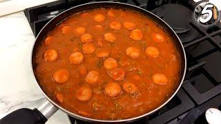 ЛУЧШАЯ ПОДЛИВА с сосисками / Очень вкусно с любым гарниром / 5 минут и готово