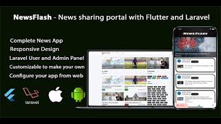 NewsFlash - News sharing portal with Flutter and Laravel
