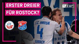 F.C. Hansa Rostock - SpVgg Unterhaching, Highlights mit Live-Kommentar | 3. Liga | MAGENTA SPORT