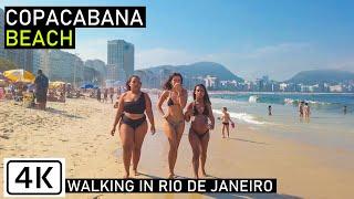 Walking on Copacabana Beach  Rio de Janeiro, Brazil 【 4K UHD 】 2020