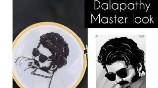 Dalapathy||vijay master look||embroidery||portrait embroidery