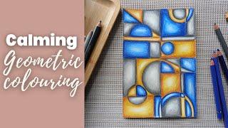 Beginner friendly geometric colouring - Easy art ideas!