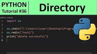 Python Tutorial #36 - Directory & File Management in Python Programming