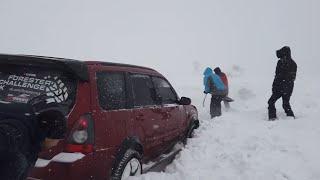 Попали в сильную метель. Зимний offroad выезд. Subaru in snow