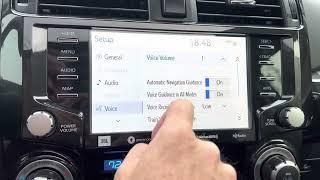 How to adjust volume of Apple CarPlay and other alerts in Toyota infotainment.