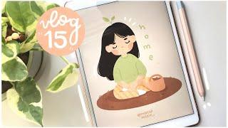 vlog/15  making my own stickers, journaling, and (more) art !