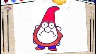 GREAT GNOME! How to draw a Gravity Falls gnome