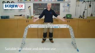 ALUMINIUM FOLDING LADDER 4X3-TREAD 3.34M | Screwfix