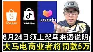 【韭菜人生】第584期 大马政府强制规定电商业者须在6月24日前上架所有商品马来语说明