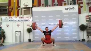 Forster Philipp 151 kg Reißen Kat. 94 kg Österreichischer U20 Rekord