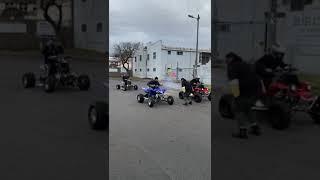 Yamaha yfz450 vs Yamaha banshee 350 (drag race)