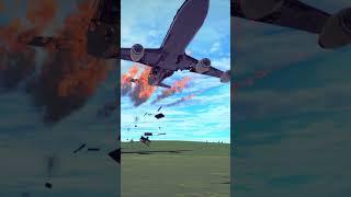 Dangerous Emergency Landing #besiege #landing #airplaneemergency #airplaneaccident #emergencylanding