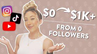 HOW TO MAKE MONEY & GROW ON SOCIAL MEDIA IN 2024 (even with 0 followers) Instagram, YouTube, TikTok