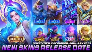 UPDATE ON THE LATEST MOBILE LEGENDS SKIN RELEASE DATE NOVEMBER, DECEMBER & JANUARY 2025