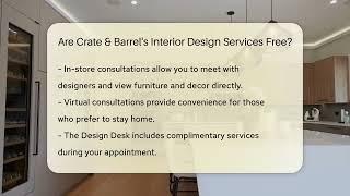 Are Crate & Barrel's Interior Design Services Free? - Style Your Decor