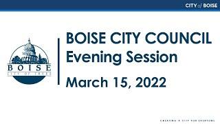 Boise City Council - Evening Session