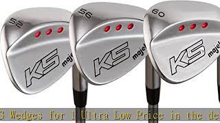 Majek Golf +1 inch Over Big & Tall Men's Complete Wedge Set: 52° Gap Wedge (GW), 56° Sand Wedge (SW