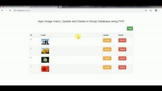 Ajax Image Insert, Update and Delete in MySQL Database using PHP