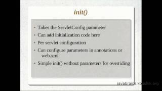 JSPs and Servlets Tutorial 09 Part 3- Understanding init, service and ServletConfig