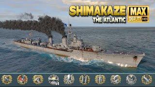 Destroyer Shimakaze dominates on map The Atlantic - World of Warships