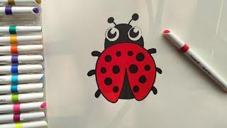 ladybug drawing how to draw a cute ladybug️️ simple step by step