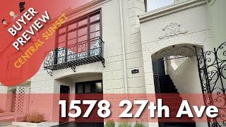 Buyer Preview: 1576 27th Avenue, Central Sunset, San Francisco  - 4K