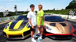 $1,000,000 DRAG RACE! (Lamborghini Huracan STO vs Porsche 911 GT2 RS)