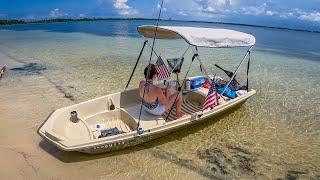 Bimini Top Install on Plastic Jon Boat + Fishing | Kemimoto