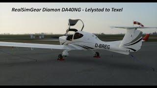 RealSimGear DA40NG Lelystad to Texel