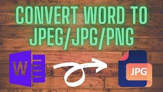 How to Convert Word File to JPEG