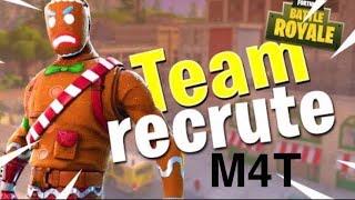 RECRUTEMENT DE TEAM FORTNITE PS4 PC XBOX