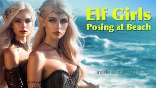 Beautiful Elf Girls Posing at Beach - Gorgeous Elf Couples