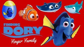 Finding Dory Finger Family Song with Movie Characters | Surprise Eggs & Toys | Kids Rhyme Box