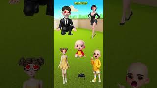 Picking a hairstyle for my parents and little sibling, #cartoon #funny #animation