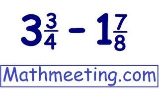 Subtracting mixed numbers