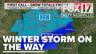 Winter storm watch issued for East Tenn. counties with up to 4 inches of snow expected in Midstate