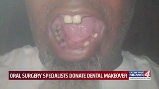 Oral surgery specialists donate dental makeover