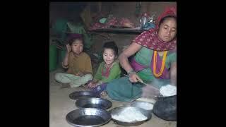 poor family in the village.  building lifestyle hardly ever. best cooking meal by poor mom