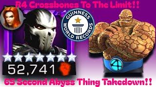 World Record Rank 4 Crossbones Abyss Thing Takedown! | MCOC