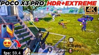 POCO X3 PRO HDR+EXTREME (4K) 60 FPS PUBG TEST I POCO X3 PRO PUBG WITH FPS METER | Pubg Mobile #14