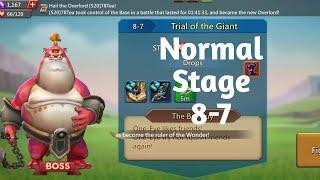 Lords mobile normal stage 8-7 f2p|Trail of the gaint normal stage 8-7