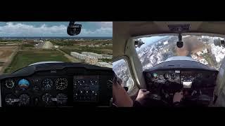 Landing runway 29 at Herzliya airport (LLHZ) P3D VS Real Life