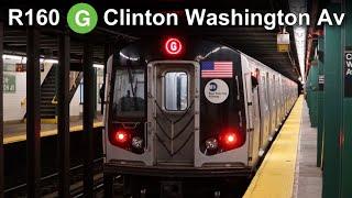 NYC MTA R160 G Train Clinton Washington Avenue Subway Action