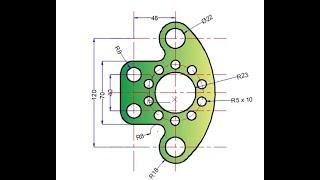 AutoCAD Practice Exercise 8 - #AutoCAD, #CADDesign