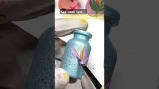 DIY Beautiful bottle Art // Room Decoration ideas ️ #art #youtubeshorts #shorts #bottleart #shots