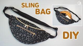 DIY DOUBLE ZIPPER SLING BAG/ Fanny pack / Free pattern / sewing tutorial [Tendersmile Handmade]